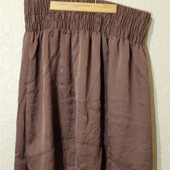 Lane Bryant Satin Y2K Skirt Womens Size 14/16 High Low Pleated Silky Boho Fairy - Picture 4 of 10
